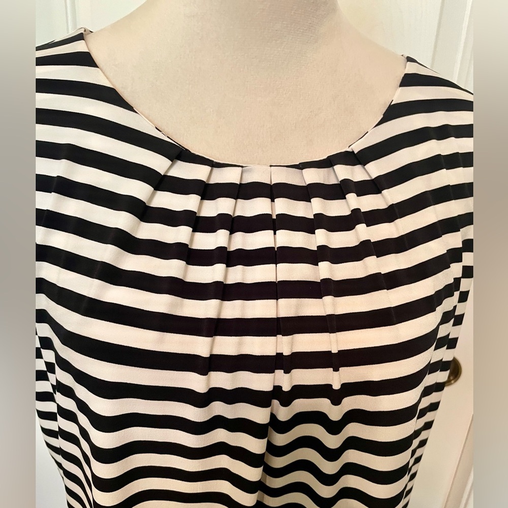 Calvin Klein Black and White Striped XLP Top